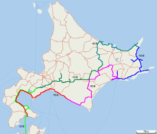 北海道旅行の走行コース
