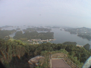 展海峰の展望台から見える九十九島